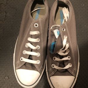 Like new CONVERSE Gray plaid women’s sneakers
